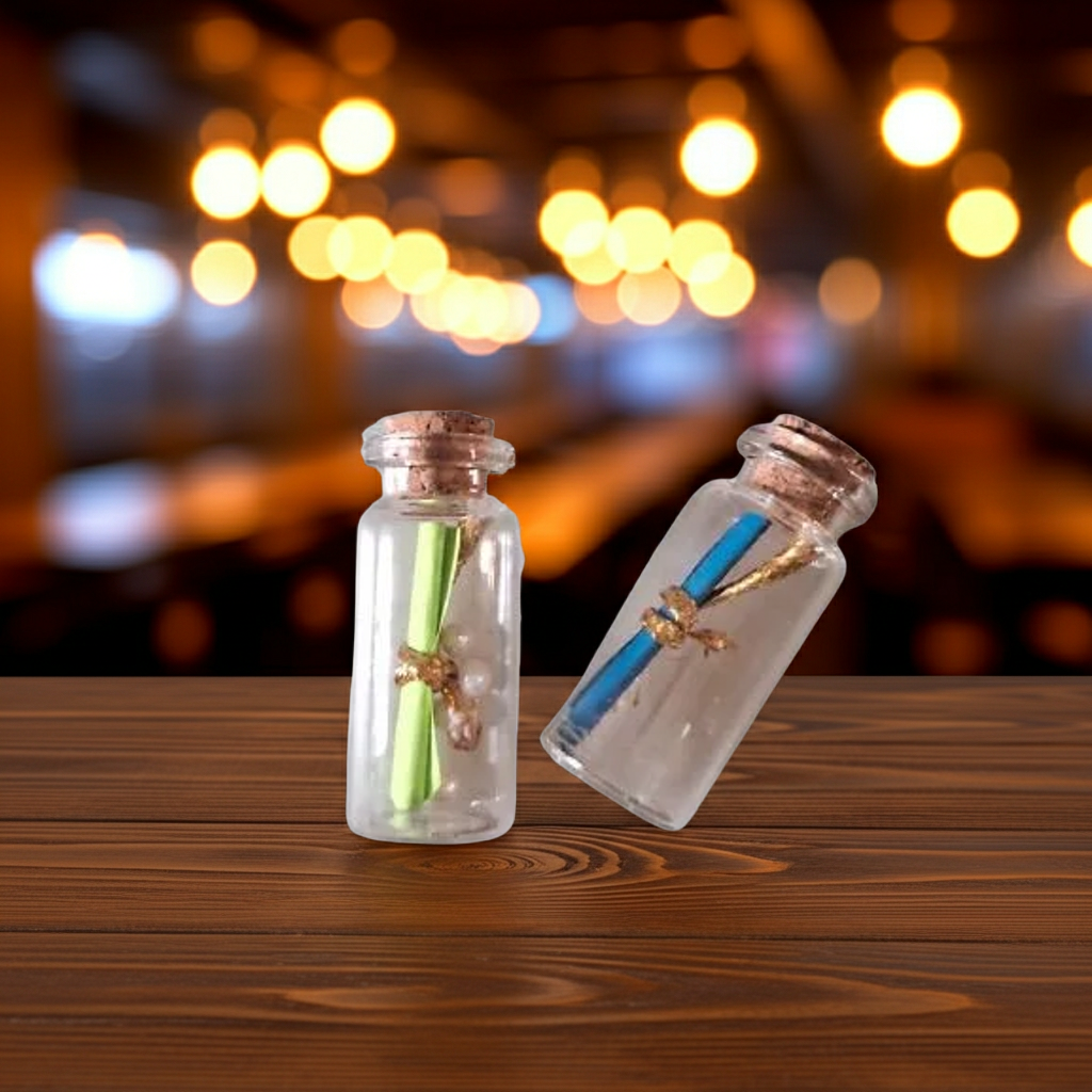 Love You Message Bottle With Light - Handmade Art for Loved Ones, Birthday, Anniversary, Valentine's Day -Message Chit