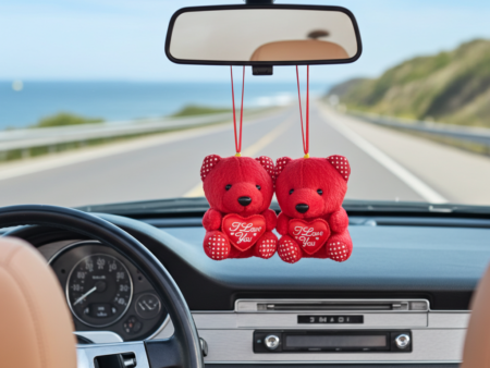 Hanging Interior Decoration-Car decoration Accessories Decor Cute Mini Soft Teddy Bear 2 Piece
