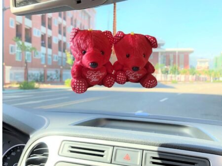Hanging Interior Decoration-Car decoration Accessories Decor Cute Mini Soft Teddy Bear 2 Piece