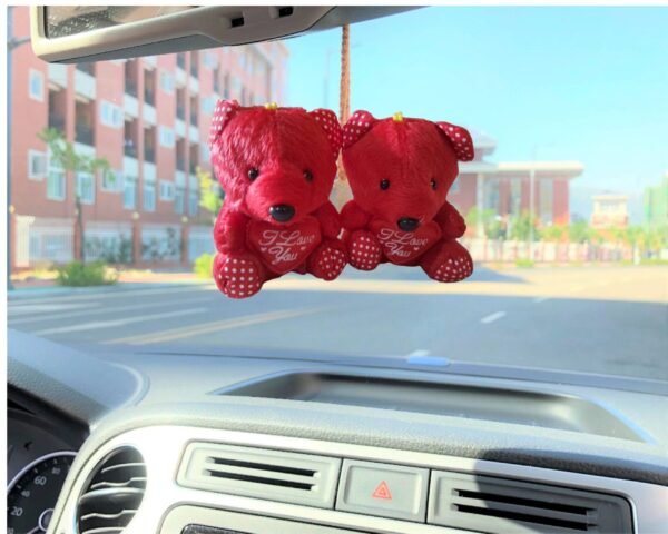 Hanging Interior Decoration-Car decoration Accessories Decor Cute Mini Soft Teddy Bear 2 Piece
