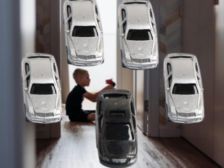 5 PIECES 1:100 SCALE CAR MODEL DIY SAND TABLE BUILDING MODEL