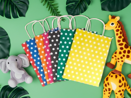 Solid Party Bag   -Multi Colour Pack of 5-Polka Dot Gift Bag