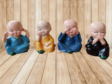 Baby Buddha  showpiece used for house, office & decorations,Garden-4Pc