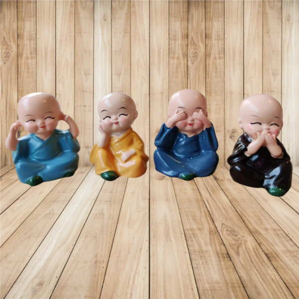 Baby Buddha  showpiece used for house, office & decorations,Garden-4Pc