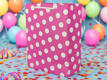 Pink Polka Dot Birthday Party Paper Bag