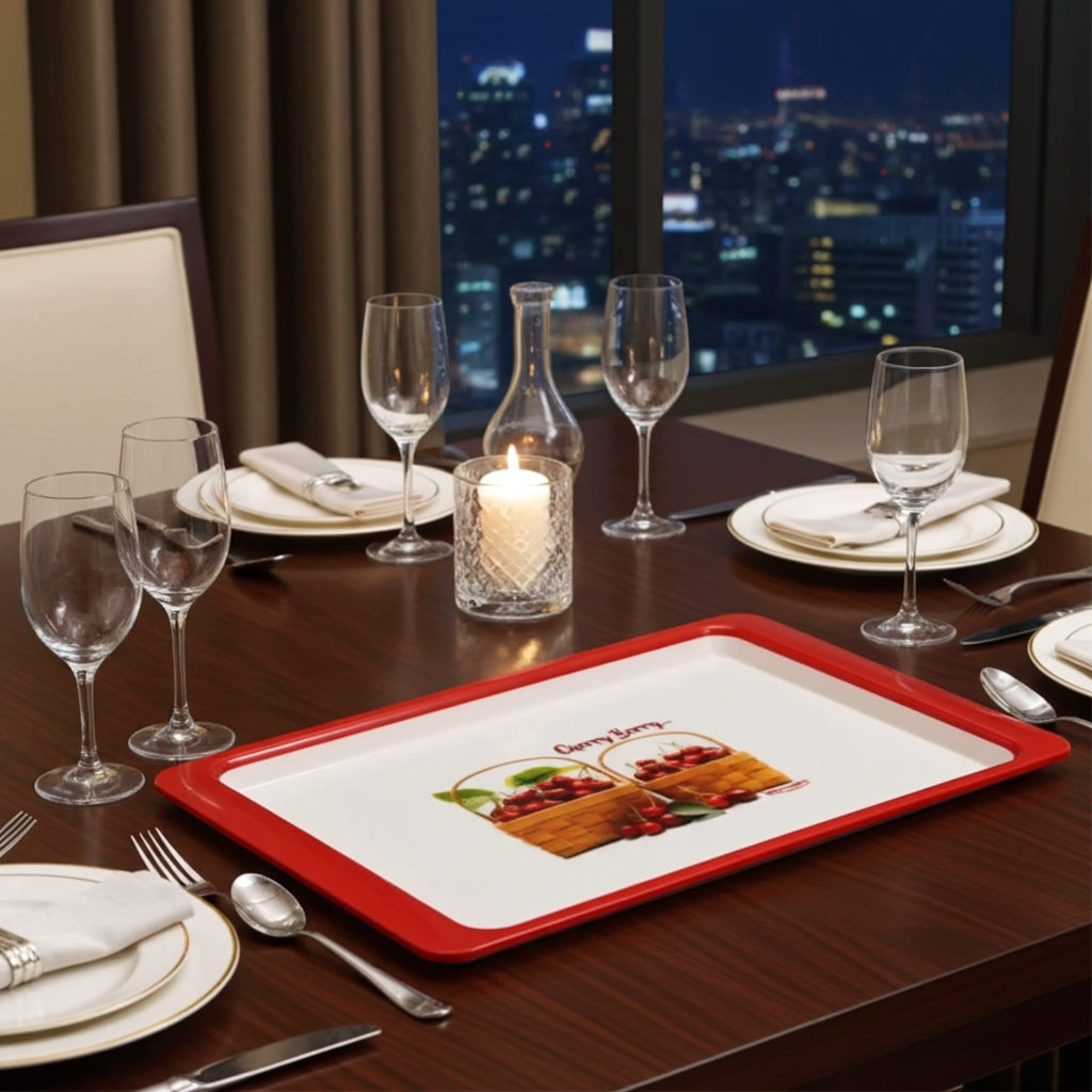 Printed Serving Tray Set Of Rectangular Shape For Home & Kitchen - Image 3