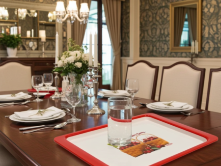 Printed Serving Tray Set Of Rectangular Shape For Home & Kitchen