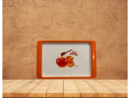 Fresh Juice & Fruits Printed Big Oval Shape Serving Tray