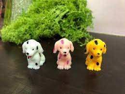 3X MINIATURE FAIRY GARDEN  DECOR DOG