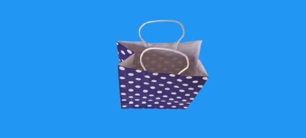 Solid Green Polka Dot Paper Gift Bag - Image 5