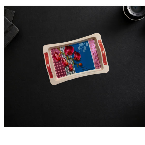 Flower Printed Design Serving Tray