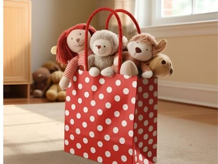 Solid Party Bag  -Red Polka Dot Gift Bag
