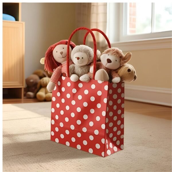 Solid Party Bag  -Red Polka Dot Gift Bag