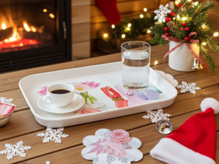 Free 2 Coaster with Rectangular Shape Plastic Trays