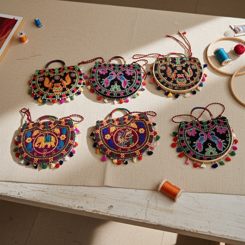 Jaipuri Embroidered Traditional Sling Bag - Image 6