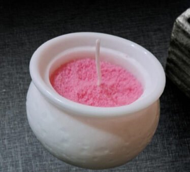 Natural Rose  Sand Wax- Jar Candle (200gm) – Use for Daily Pooja, Prayers,  Meditation & Aromatherapy-
