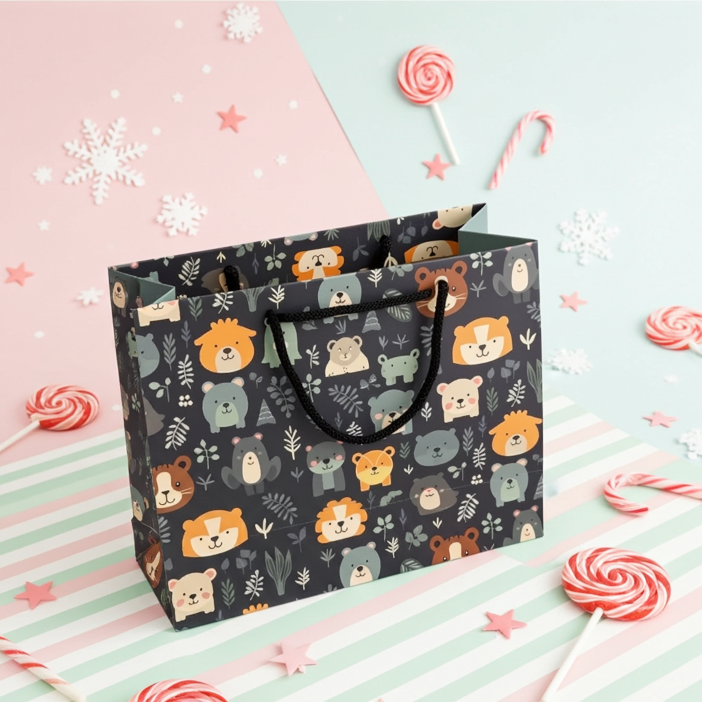 Cute Jungle Animal Paper Gift Bag