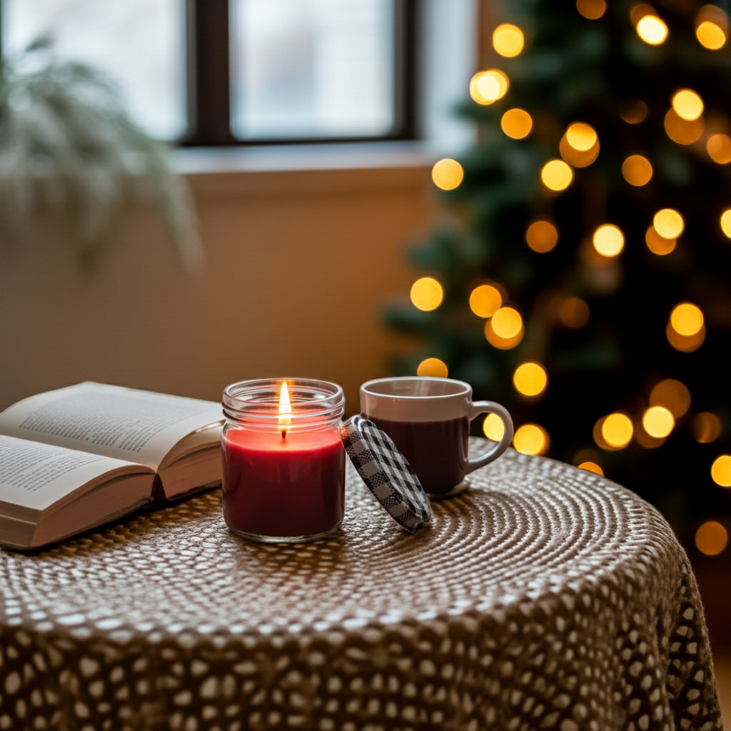 Premium Rose Scented Jar Candle