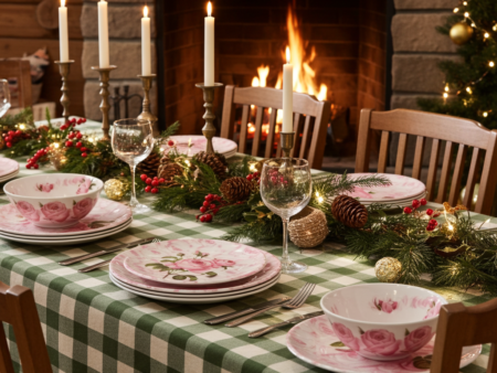 Melamine Dinner Plate and Bowl Set (Pack of 2 Plates and 2 Bowls)