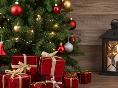 Red Christmas Decorative Gift Boxes- Pack of 1 (6 pcs)