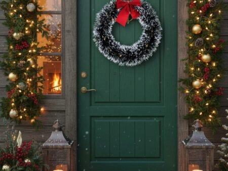 Christmas Wreath (Pack of 1)-Ice Mistletoe