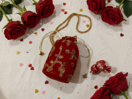 Red  Potli Pouch-Gifting purpose Valentine Special