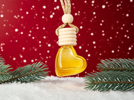 Wooden Heart-Shaped Sandalwood Perfume Bottle-Woody