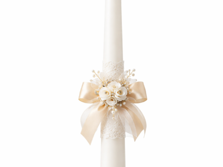 Decorated Communion / Christening Taper Candle