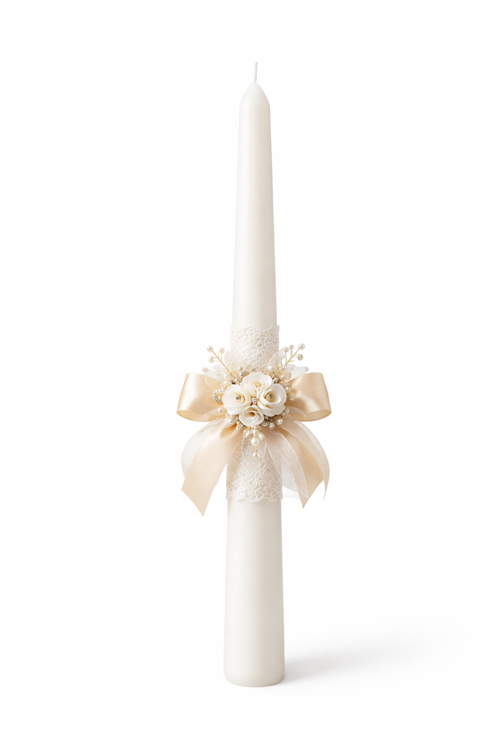 Decorated Communion / Christening Taper Candle