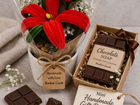 Handmade Gift Bouquet with Chocolate Soap Combo