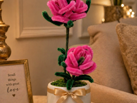 Handmade Baby Pink rose flower