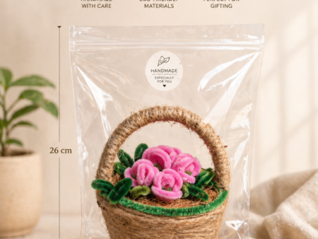 Artificial Flowerpot Decor (Basket Style)