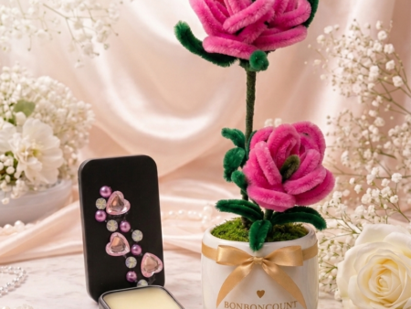 Handmade Baby Pink rose perfect for cute aesthetic décor (Perfume FREE )
