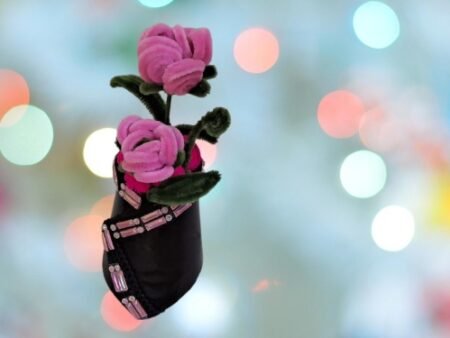 Handmade Mini Pink Rose Pot – Aesthetic Desk Décor