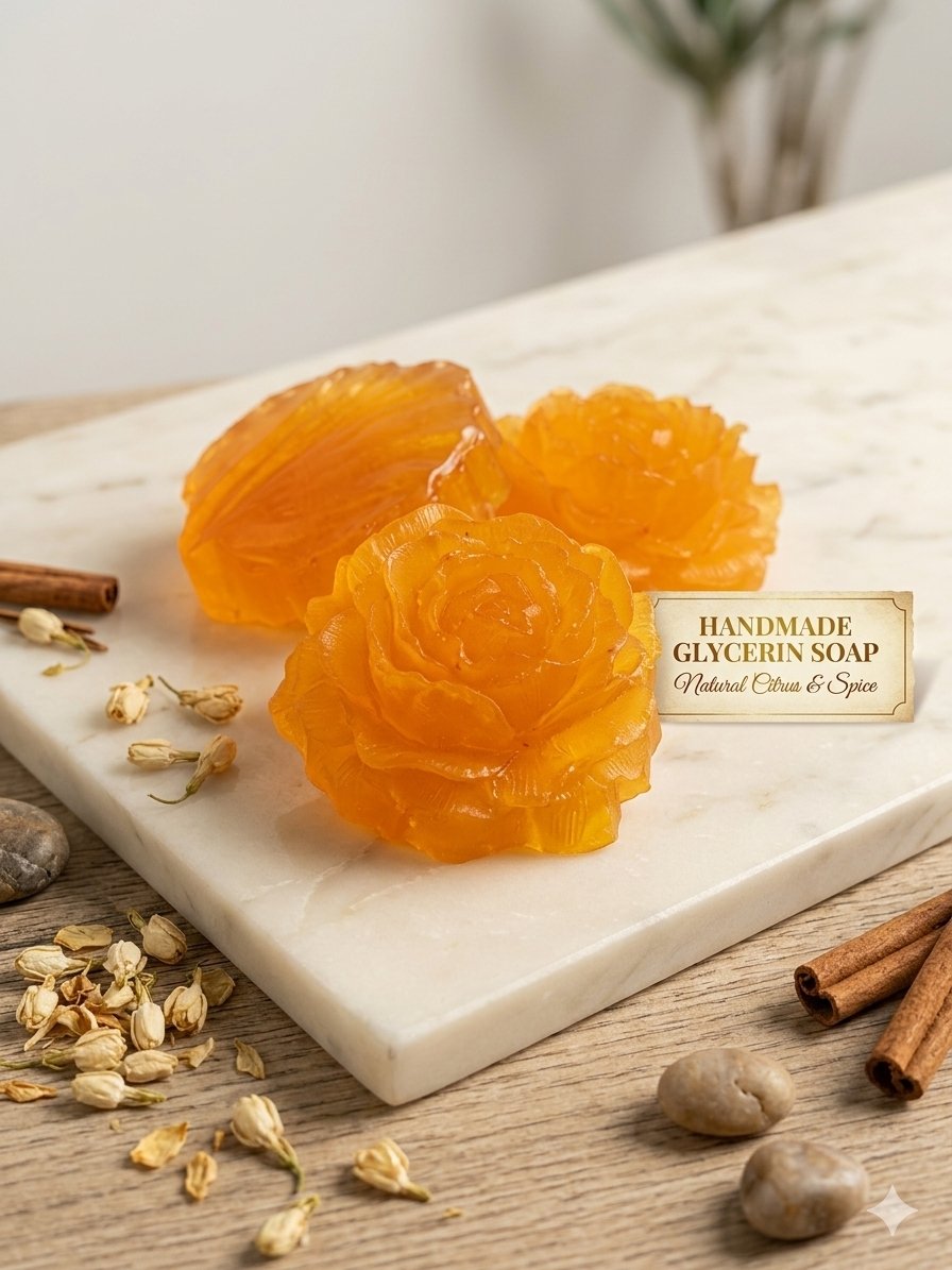 BonBonCount English PeonyRose Pure Glycerin Soap Bar - Pack of 2 - Image 3