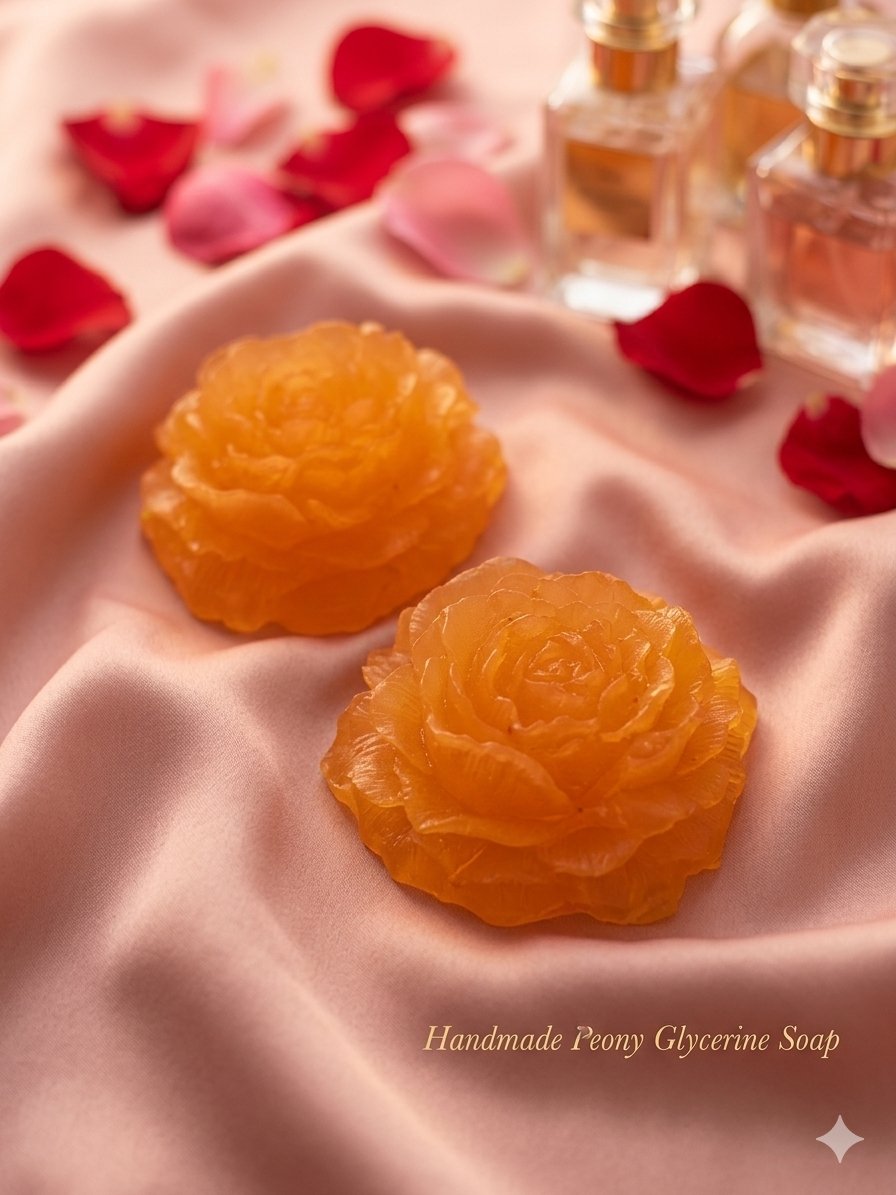 BonBonCount English PeonyRose Pure Glycerin Soap Bar - Pack of 2 - Image 2