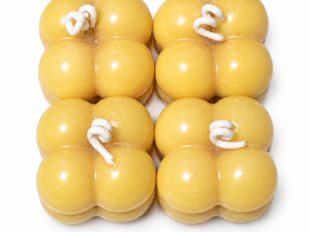 Yellow Bubble Candle Festive Pack of 4