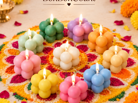 Mini Bubble Candle for Decoration Pack of 3
